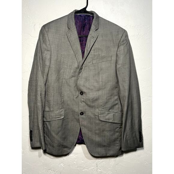 Ted Baker endurance gray wool mens blazer career preppy event occasion business - Picture 1 of 9